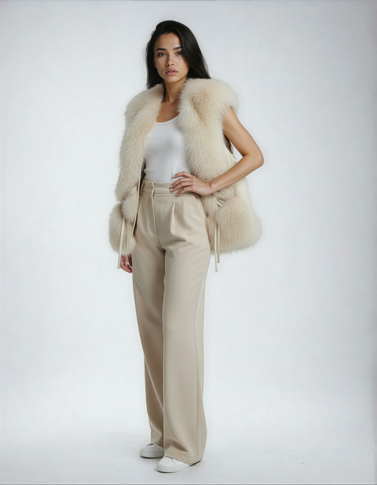 Fur-Trim Vest